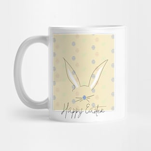 Bunny Ears Happy Easter Postcard Mug